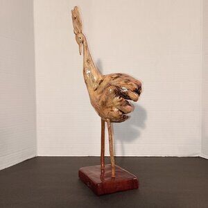 Mexican Souvenir Hand Carved Wooden Bird Sculpture MCM